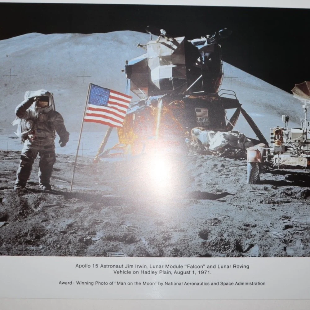 NASA Apollo 15 Jim Irwin Lunar Module Falcon 1971 Man On The Moon Photo